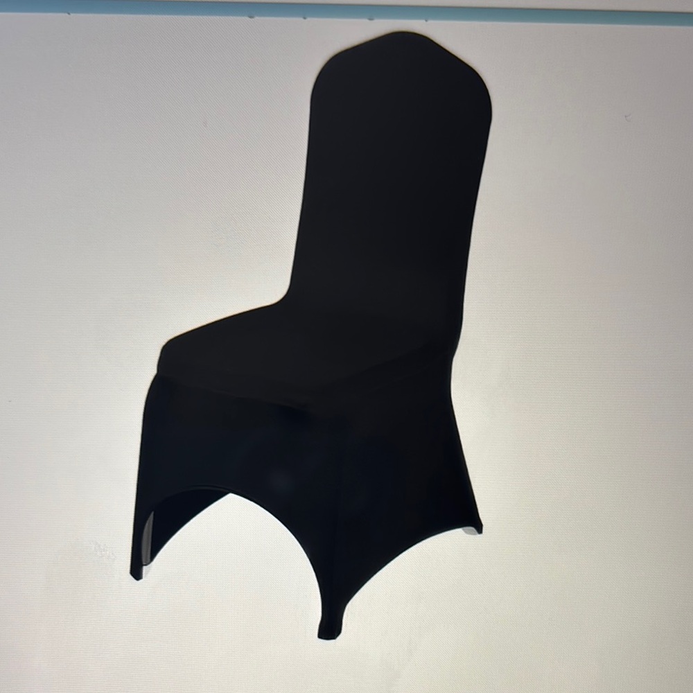 2 Elegant Black Chair Covers
